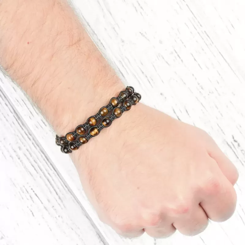 Браслет-спираль Everiot Select LNS-0105 из камня тигровый глаз