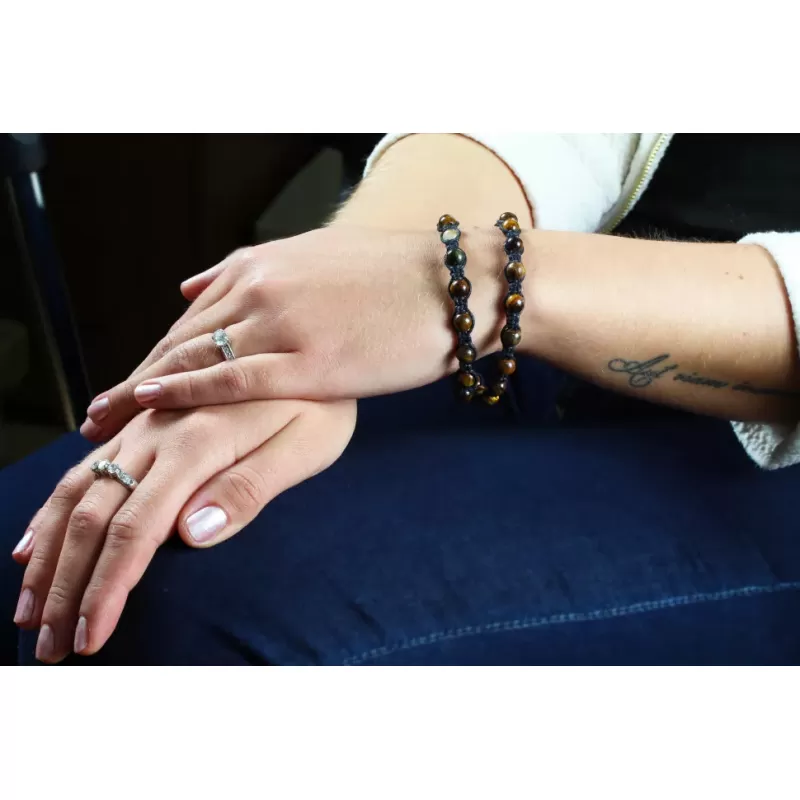 Браслет-спираль Everiot Select LNS-0105 из камня тигровый глаз