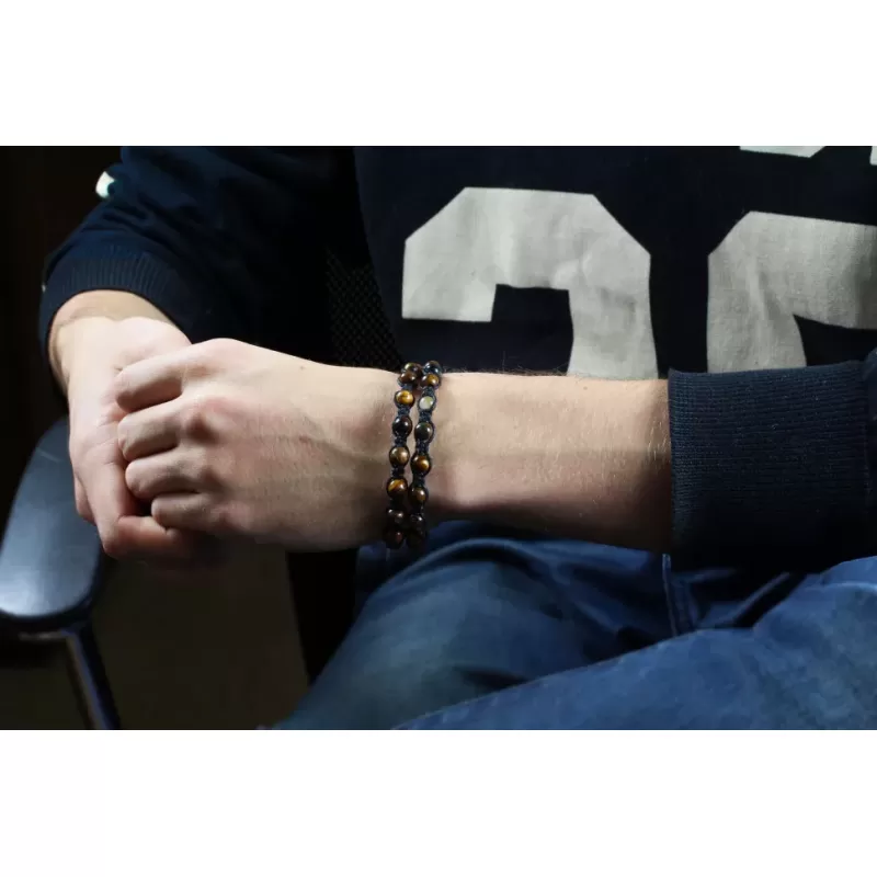 Браслет-спираль Everiot Select LNS-0105 из камня тигровый глаз