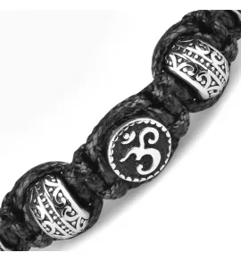 Браслет Everiot Select LNS-3020 Шамбала из стали с символом "ОМ"