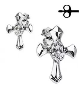 Серьги-гвоздики байкерские TATIC SSEM-121 в форме креста