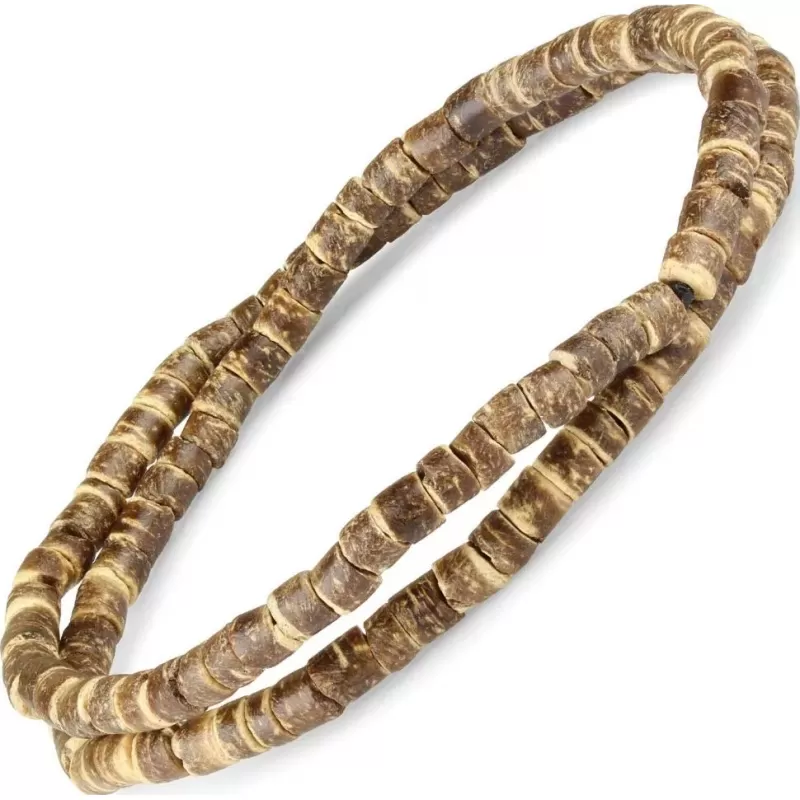 Браслет из деревянных бусин на резинке в два оборота Everiot Select LNS-3126