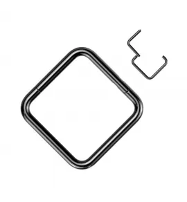 Пирсинг кольцо кликер из титана Pirslab RHT27 квадратной формы