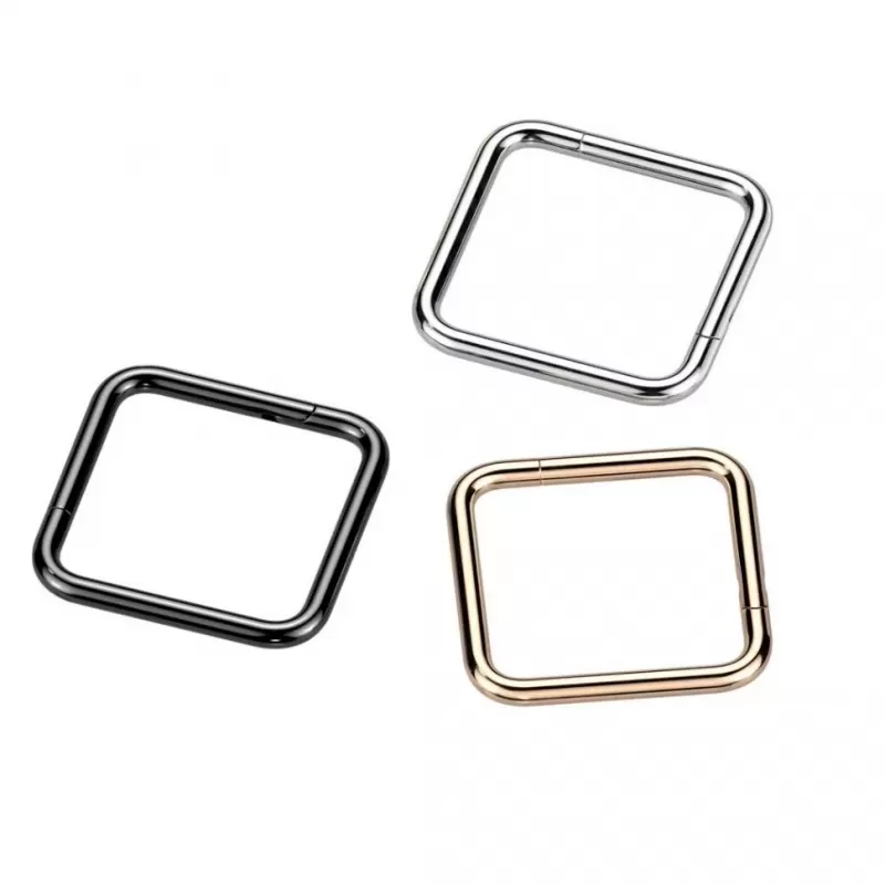 Пирсинг кольцо кликер из титана Pirslab RHT27 квадратной формы