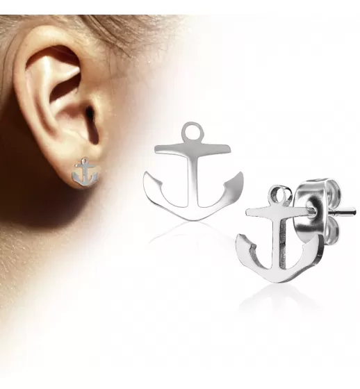 Серьги-гвоздики TATIC SE3293 в форме якоря