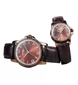 Часы EYKI серии E Times ET0848-BRN на коричневом кожаном ремешке