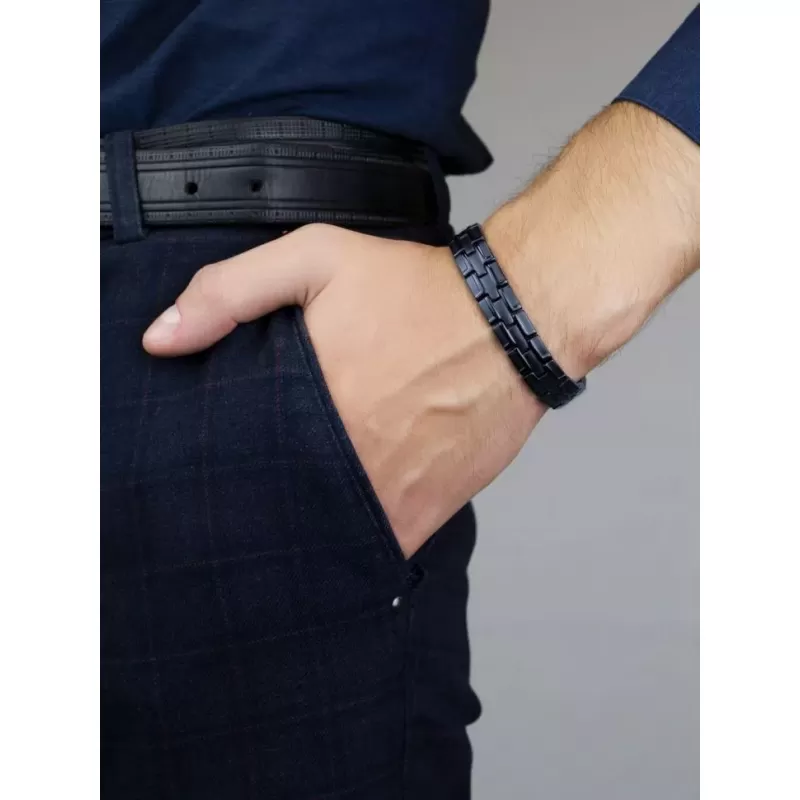 Магнитный браслет мужской Magnetana KBM-160515 из стали