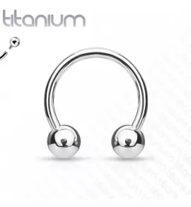 Циркуляр (подкова) с внутренней резьбой из титана Pirslab TIH серьга для септума, хряща уха, брови, носа, губ, пупка, сосков, пирсинга смайл