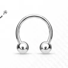 Циркуляр (подкова) с внутренней резьбой из титана Pirslab TIH серьга для септума, хряща уха, брови, носа, губ, пупка, сосков, пирсинга смайл