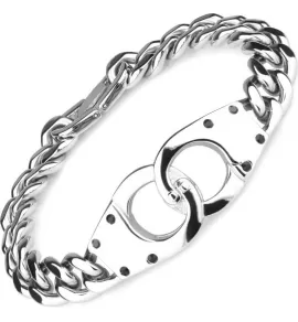 Стальной мужской браслет-цепочка с наручниками Everiot SB-ZS-5728