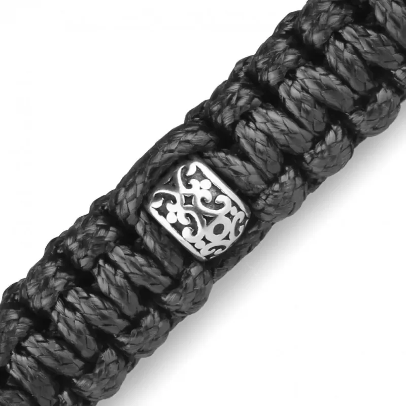 Плетеный мужской браслет Шамбала Everiot Select LNS-3021 с крестом