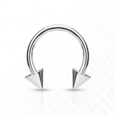 Циркуляр (подкова) из титана с шипами Pirslab T23H02 серьга для септума, хряща уха, брови, носа, губ, пупка, сосков, пирсинга смайл