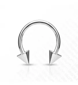 Циркуляр (подкова) из титана с шипами Pirslab T23H02 серьга для септума, хряща уха, брови, носа, губ, пупка, сосков, пирсинга смайл