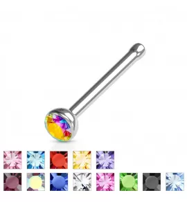 Серьга нострил (гвоздик) для пирсинга крыла носа PiercedFish  NOSEB031 с фианитом
