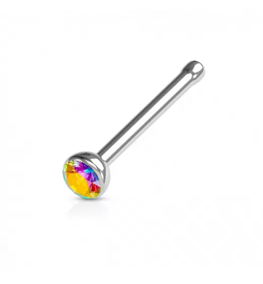 Серьга нострил (гвоздик) для пирсинга крыла носа PiercedFish  NOSEB031 с фианитом