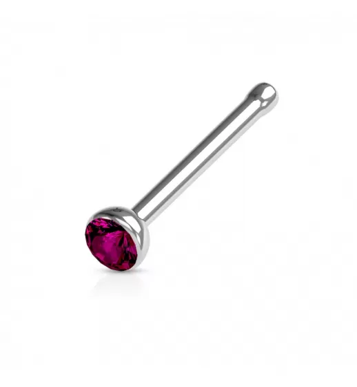 Серьга нострил (гвоздик) для пирсинга крыла носа PiercedFish  NOSEB031 с фианитом