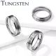 Кольцо из карбида вольфрама INFY R-TU09 с матовой полосой и фианитом