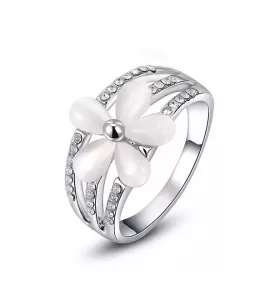 Кольцо ROZI RG-67400A с перламутровым цветком