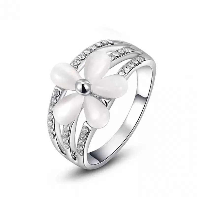 Кольцо ROZI RG-67400A с перламутровым цветком