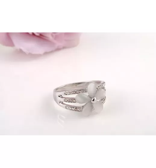 Кольцо ROZI RG-67400A с перламутровым цветком