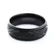 Черное мужское кольцо из карбида вольфрама CARRAJI R-TU-0124