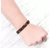 Браслет на резинке Everiot Select LNS-3094 из камня тигровый глаз и агата