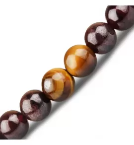 Браслет Шамбала со знаками зодиака Everiot Select LNS-6007 из граната и камня тигровый глаз