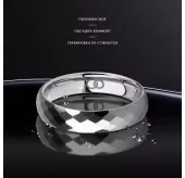 Кольцо из вольфрама INFY RTG-0101-ST для пар, с геометрическими гранями
