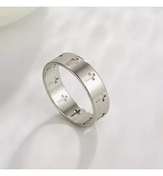 Кольцо из нержавеющей стали TATIC RSS-2393 с крестами
