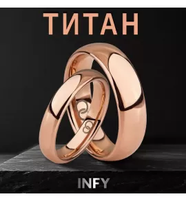 Кольцо из титана в классическом стиле INFY RTI-0005