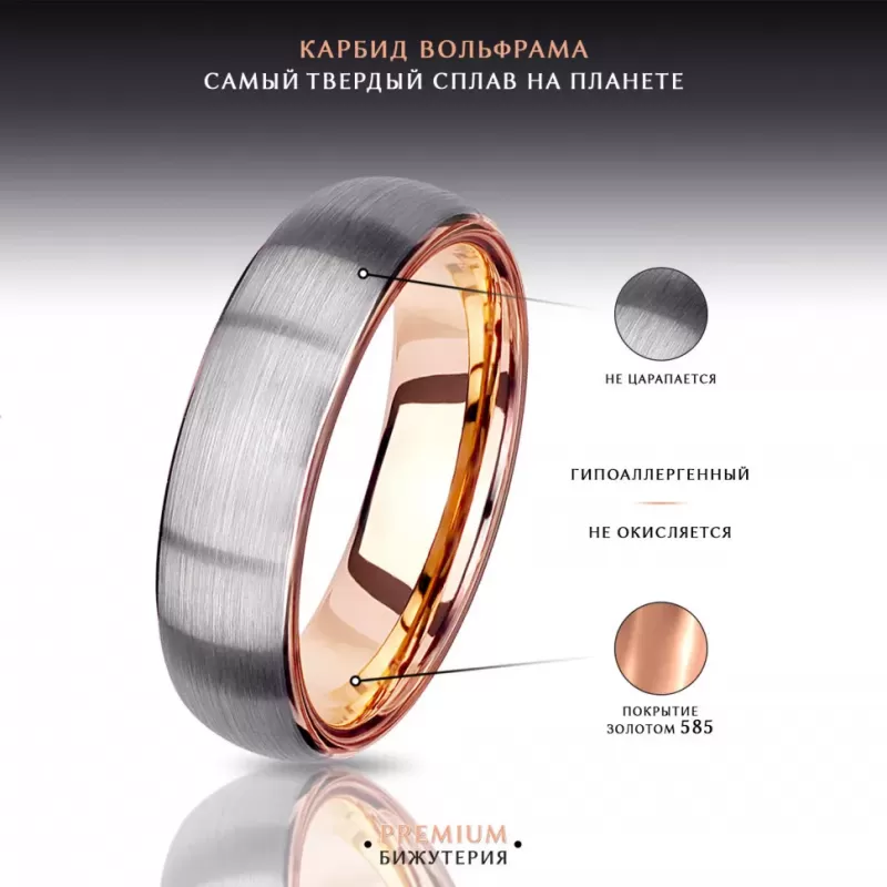 Кольцо INFY R-TU11R из карбида вольфрама c IP покрытием