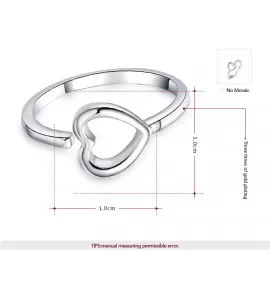 Кольцо ROZI RG-77160A с сердцем