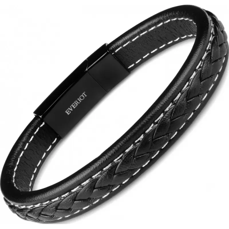 Мужской кожаный браслет Everiot BC-MJ-1558 в классическом стиле