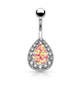 Серьга банан для пирсинга пупка PiercedFish N01006-P в форме капли