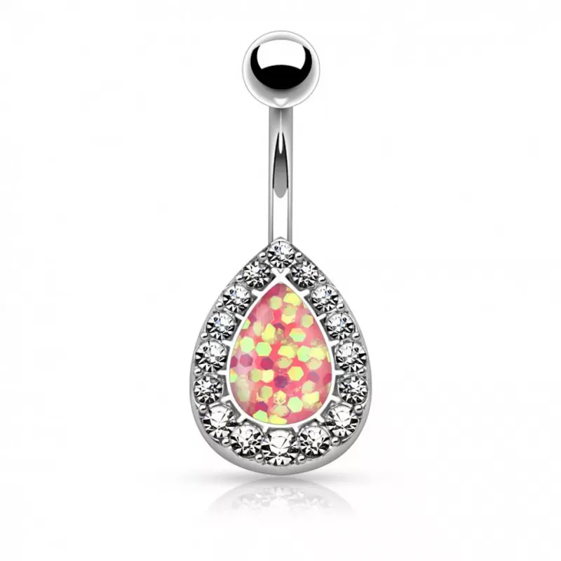 Серьга банан для пирсинга пупка PiercedFish N01006-P в форме капли