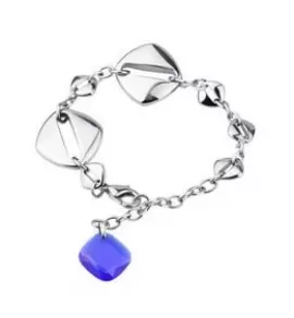 Браслет Everiot AAB-315BSS из стали с синим камнем