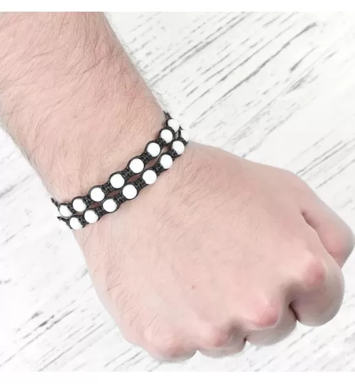 Браслет-спираль Everiot Select LNS-0103 из белого агата