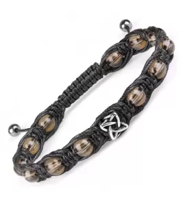 Плетеный браслет Шамбала из раухтопаза Everiot Select LNS-2111