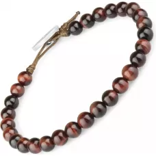 Браслет Everiot Select LNS-0203 из камня бычий глаз с черепом