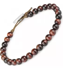 Браслет Everiot Select LNS-0203 из камня бычий глаз с черепом