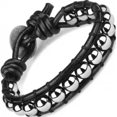 Плетеный браслет Everiot Select LNS-3038 из гематита с кельтским узлом