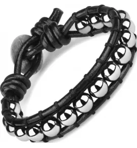 Плетеный браслет Everiot Select LNS-3038 из гематита с кельтским узлом