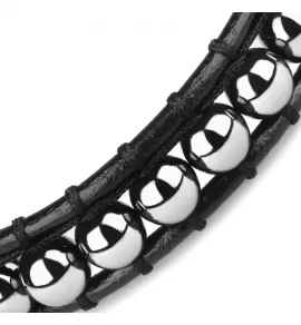 Плетеный браслет Everiot Select LNS-3038 из гематита с кельтским узлом