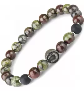 Браслет из яшмы и агата на резинке с подковой Everiot Select LNS-0228