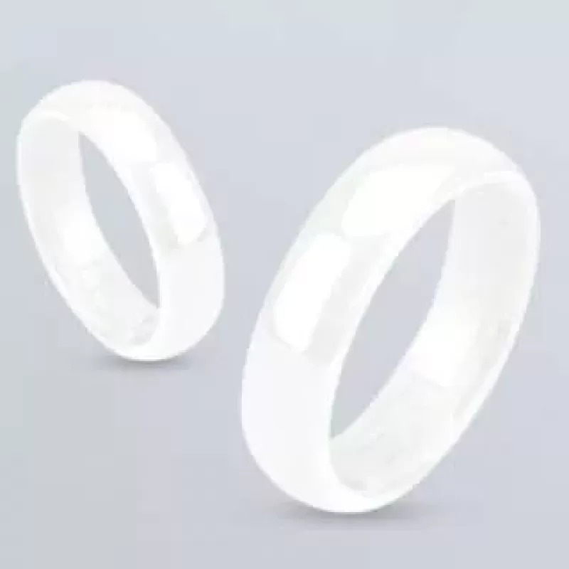 Белое кольцо из керамики Everiot RCM-0001 парное, обручальное