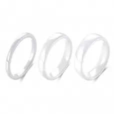 Белое кольцо из керамики Everiot RCM-0001 парное, обручальное