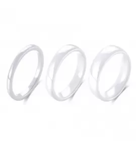 Белое кольцо из керамики Everiot RCM-0001 парное, обручальное