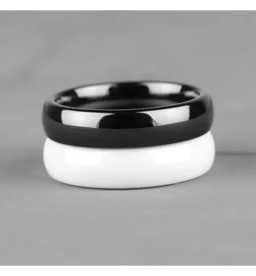 Белое кольцо из керамики Everiot RCM-0001 парное, обручальное