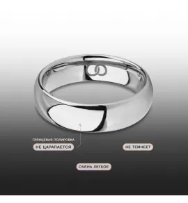 Кольцо из титана в классическом стиле INFY RTI-0001