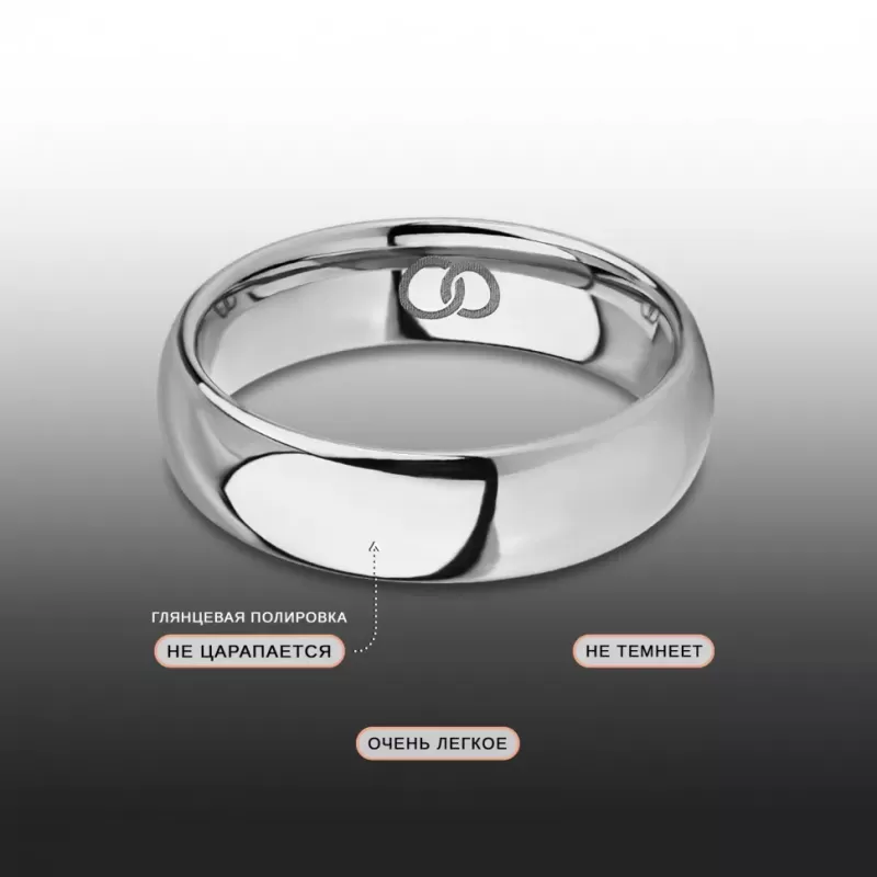 Кольцо из титана в классическом стиле INFY RTI-0001